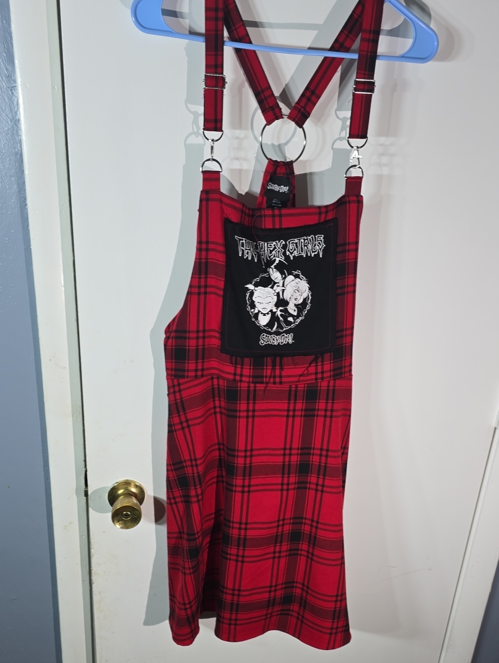 Scooby-Doo Red Plaid Hex Girls Suspender Dress